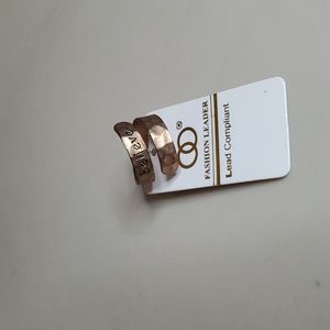 Fashion Leader, Believe, copper colored, adjustable ring